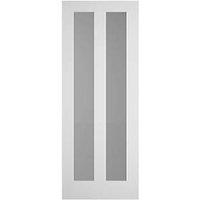 2-Clear Light Primed White Wooden Shaker Internal Door 2032mm x 813mm (132FA)