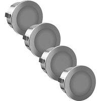 Sensio Stellar Pro Recessed Round LED Kitchen Plinth Lights Chrome 1.5W 60lm 4 Pack (132PE)