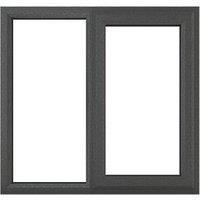 Crystal Right-Hand Opening Clear Double-Glazed Casement Anthracite on White uPVC Window 1190mm x 965mm (133JP)