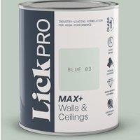 LickPro Max+ 1Ltr Blue 03 Matt Emulsion Paint (133TM)