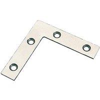 Essentials Angle Plates Zinc-Plated 76mm x 76mm x 16.5mm 10 Pack (13496)