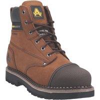 Amblers AS233 Size 9 Brown Waterproof Steel Toe Cap Safety Boots (134JV)