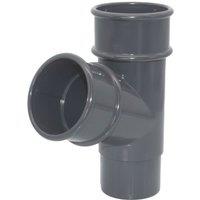 FloPlast MiniFlo Round Downpipe Branch Anthracite Grey 50mm (134YE)