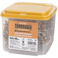 TurboGold PZ Double-Countersunk Multipurpose Screws 4mm x 40mm 1000 Pack (1352F)