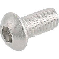 Easyfix Button Head Socket Screws A2 Stainless Steel M6 x 12mm 50 Pack (1361T)