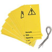 Essentials 'Warning' Safety Maintenance Tags 10 Pack (136FX)