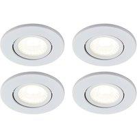 Spa Como Adjustable Fire Rated LED Downlights White 5W 500lm 4 Pack (136VH)