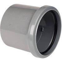FloPlast Push-Fit/Solvent Weld Single Socket Pipe Coupler Grey 110mm (13738)