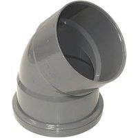 FloPlast Push-Fit/Solvent Weld 135 Double Socket Top Offset Bend Grey 110mm (13782)