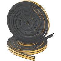 Stormguard EPDM Rubber Weatherstrips Black 10m 2 Pack (137TF)