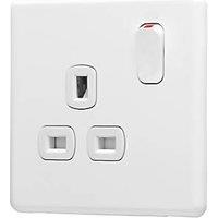 Arlec 13A 1-Gang SP Switched Socket White with Colour-Matched Inserts (138RU)