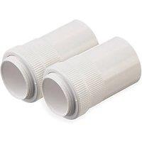 Deta TTE Male Conduit Adaptors 20mm White 2 Pack (138VT)