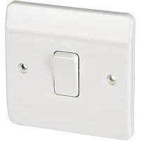 MK Logic Plus 10AX 1-Gang 1-Way Light Switch White (13930)