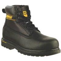 CAT Holton Size 7 Black Steel Toe Cap Safety Boots (13995)