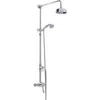 Bristan 1901 Rear-Fed Exposed Chrome Thermostatic Mixer Shower with Rigid Riser Kit (139RH)