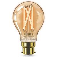 Philips Filament Amber A60 B22 Decorative LED Smart Light Bulb 7W 640lm (139VG)