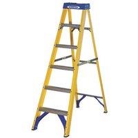 Werner Fibreglass 1.7m 6 Step Swingback A Frame Step Ladder (1408X)
