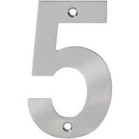 Eclipse Door Numeral 5 Polished Stainless Steel 100mm (140FT)