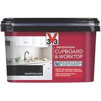 V33 2Ltr Quartz Black Satin Kitchen Cupboard Paint (140FW)