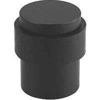 Eclipse Round Buffered Solid Floor Door Stop 30 x 41mm Matt Black (140KW)