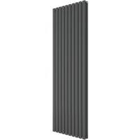 Azur Eclipse Duplex 1800mm x 600mm 5853BTU Anthracite Vertical Designer Radiator (140YR)
