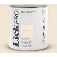 LickPro 2.5Ltr White BS 10 B 15 Vinyl Matt Emulsion Paint (141TM)