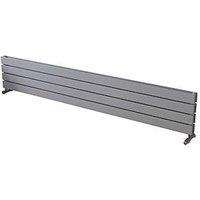 Ximax Oceanus 295mm x 1800mm 3314BTU Silver Horizontal Designer Radiator (141TR)