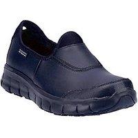 Skechers Sure Track Metal Free Womens Slip-On Non Safety Shoes Black Size 4 (142JV)