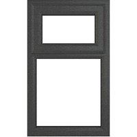 Crystal Top Opening Clear Triple-Glazed Casement Anthracite on White uPVC Window 905mm x 1040mm (143JM)
