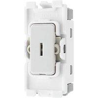 British General Nexus 800 Grid 20A Grid DP Key Switch White (143RF)