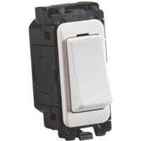 Knightsbridge Curved Edge 20AX Grid SP Control Switch White (143YA)