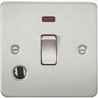 Knightsbridge 20A 1-Gang DP Control Switch & Flex Outlet Brushed Chrome with LED (144TY)