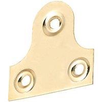 Essentials Plain Mirror Plates Electro Brass 32mm x 32mm x 32mm 10 Pack (14529)