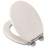 Croydex Maitland Soft-Close with Quick-Release Flex-Fix Toilet Seat Moulded Wood White (146KR)