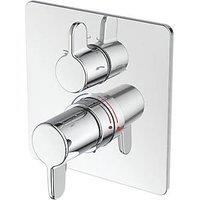 Ideal Standard Easybox SlIm Concealed Dual Outlet Thermostatic Chrome Built-In Shower Mixer With Diverter (146RK)