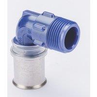 Wavin Tigris Multi-Layer Composite Press-Fit Adapting 90 BSP Male Elbows 0.75" x 25mm 10 Pack (146RM)