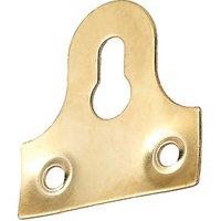 Essentials Slotted Mirror Plates Electro Brass 32mm x 32mm x 32mm 10 Pack (14738)