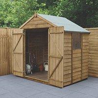 Forest 7' x 5' (Nominal) Apex Overlap Timber Shed with Base (147JR)