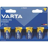 Varta Longlife Power C 1.5V Alkaline Batteries 4 Pack (147YW)