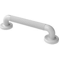 Nymas Straight Household Plastic Fluted Grab Rail White 300mm (148JM)