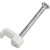 Vimark White Flat Single Bell Wire Clips 0.5-1mm 100 Pack (148VT)