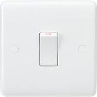 Knightsbridge Curved Edge 20A 1-Gang DP Control Switch White (148YA)