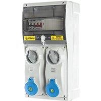 Lewden 32A 30mA 2-Way Non-Metered Switched Caravan Hook Up Point 2x16A With RCBO (149HN)