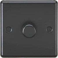 Knightsbridge 1-Gang 2-Way LED Intelligent Dimmer Switch Matt Black (149PX)