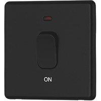 Arlec 50A 1-Gang DP Control Switch Black with Neon with Colour-Matched Inserts (149RU)