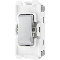 British General Nexus 20A Grid SP Control Switch Brushed Steel (150RF)