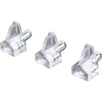 Essentials MDF Flat Shelf Supports Clear 50 Pack (151TA)