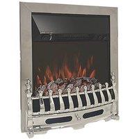 Be Modern Bayden Chrome Remote Control Easy to Install Electric Inset Fire 483mm x 196mm x 593mm (151TT)