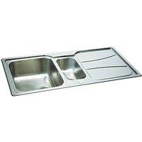 Carron Phoenix Zeta 1.5 Bowl Stainless Steel Reversible Inset Sink & Drainer 1030mm x 510mm (1546V)
