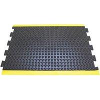 COBA Bubblemat Anti-Fatigue Floor Middle Mat Black/Yellow 1.2m x 0.9m x 14mm (154FV)